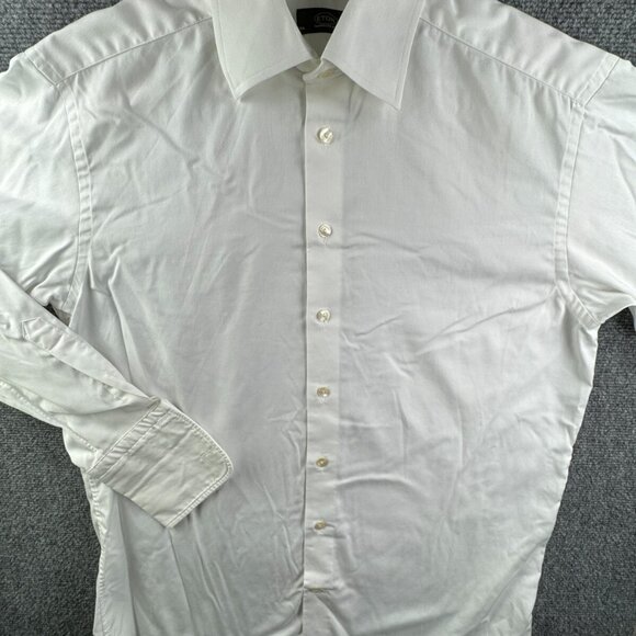 Eton Long Sleeve Button Up Shirt Men Cotton Designer White Ganghester 16.5 Woven - Picture 2 of 15